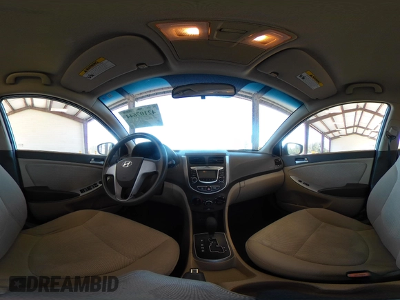 2013 Hyundai Accent GLS with VIN KMHCT4AE9DU556629, listed as a IAAI auction lot 42107644 with 152,274 mi miles. Bid and sale history available at carsss.com. Image 18.