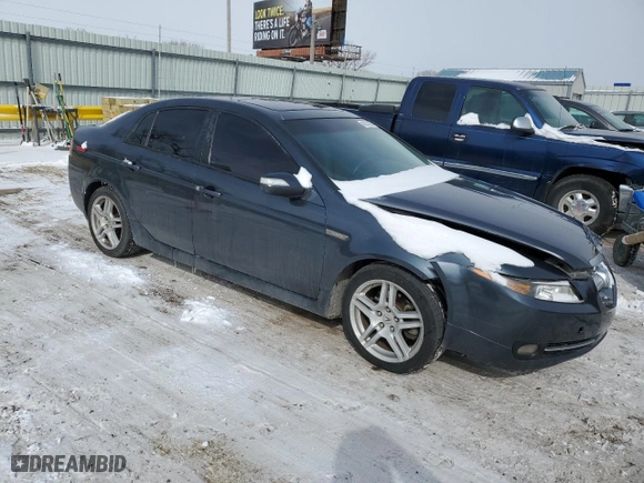 2007 Acura TL with VIN 19UUA66217A035484, listed as a Copart auction lot 46037885 with NaN miles and Salvage Title. Bid and sale history available at carsss.com. Image 4.