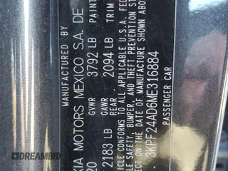 2021 Kia Forte LXS with VIN 3KPF24AD6ME316884, listed as a Copart auction lot 42451665 with 58,603 mi miles and Salvage Title. Bid and sale history available at carsss.com. Image 12.