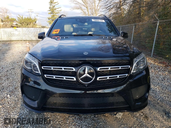 2019 Mercedes-Benz GLS 550 with VIN 4JGDF7DE1KB224721, listed as a Copart auction lot 78806124 with 77,246 mi miles and Salvage title. Bid and sale history available at DreamBid. Image 5.