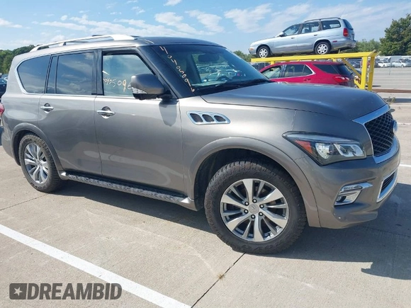 2015 Infiniti QX80 z VIN JN8AZ2NC8F9370971, wystawiony jako IAAI lot #40405096 z przebiegiem 71 990 mil mil oraz . Historia ofert i sprzedaży dostępna na DreamBid. Obrazek 1.