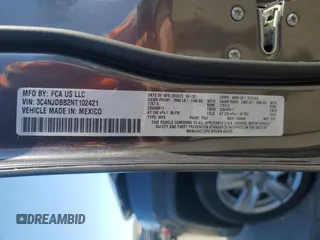 2022 Jeep Compass Latitude with VIN 3C4NJDBB2NT102421, listed as a Copart auction lot 48374025 with Not Provided miles and Salvage Title. Bid and sale history available at DreamBid. Image 13.
