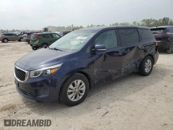 2018 Kia Sedona LX with VIN KNDMB5C16J6378853, listed as a Copart auction lot 51292245 with 141,329 mi miles and Salvage Title. Bid and sale history available at carsss.com. Image 1.
