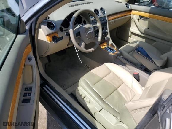 2008 Audi A4 2.0T with VIN WAUAF48H18K016824, listed as a Copart auction lot 50129485 with 121,376 mi miles and Salvage Title. Bid and sale history available at carsss.com. Image 8.