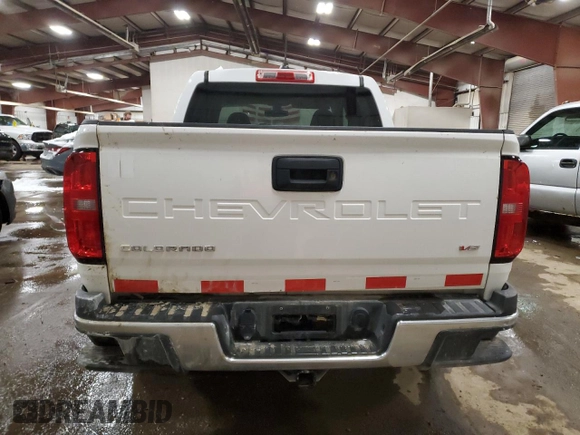 2022 Chevrolet Colorado 2WD Work Truck with VIN 1GCGSBEN8N1316515, listed as a Copart auction lot 75870244 with 31,751 mi miles and Salvage title. Bid and sale history available at DreamBid. Image 6.