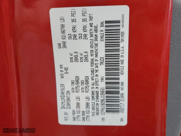 2006 Dodge Ram 1500 SLT with VIN 1D7HU18296J126661, listed as a Copart auction lot 50337145 with 228,654 mi miles and Salvage Title. Bid and sale history available at carsss.com. Image 12.