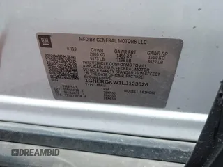 2020 Chevrolet Traverse LT Cloth z VIN 1GNERGKW1LJ123026, wystawiony jako IAAI lot #42289724 z przebiegiem 95 065 mil mil oraz . Historia ofert i sprzedaży dostępna na DreamBid. Obrazek 9.