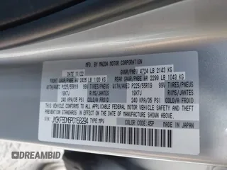 2023 Mazda CX-5 2.5 S Premium Package with VIN JM3KFBDM6P0158294, listed as a IAAI auction lot 40662093 with 15,841 mi miles. Bid and sale history available at carsss.com. Image 9.