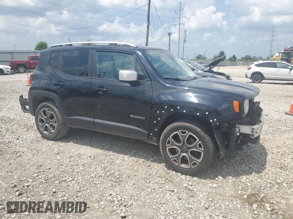 2016 Jeep Renegade Limited with VIN ZACCJBDT5GPC61266, listed as a Copart auction lot 61795035 with 125,784 mi miles and Salvage title. Bid and sale history available at DreamBid. Image 4.