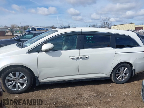 2014 Honda Odyssey EX-L with VIN 5FNRL5H63EB136541, listed as a IAAI auction lot 41866320 with 148,696 mi miles and . Bid and sale history available at DreamBid. Image 15.