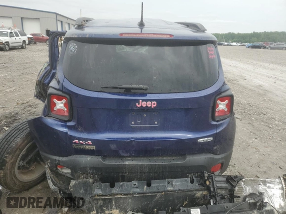 2017 Jeep Renegade Latitude with VIN ZACCJBBB3HPG47518, listed as a Copart auction lot 56196705 with Not provided miles and Non repairable. Bid and sale history available at DreamBid. Image 6.