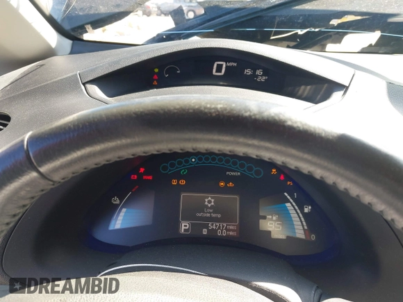 2016 Nissan LEAF SV with VIN 1N4BZ0CP5GC300798, listed as a IAAI auction lot 41837410 with 54,717 mi miles. Bid and sale history available at carsss.com. Image 7.