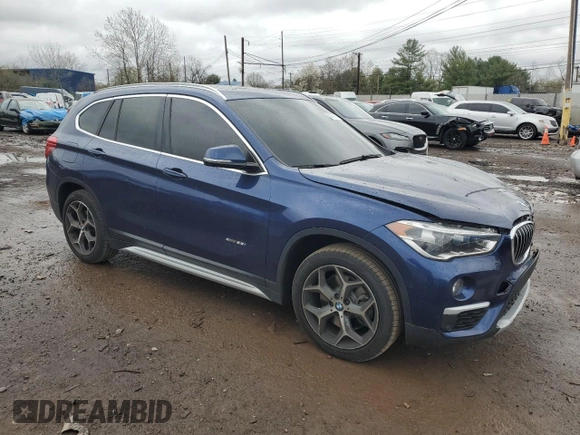 2017 BMW X1 xDrive28i with VIN WBXHT3C3XH5F69573, listed as a Copart auction lot 52719715 with 93,981 mi miles and Salvage Title. Bid and sale history available at DreamBid. Image 4.