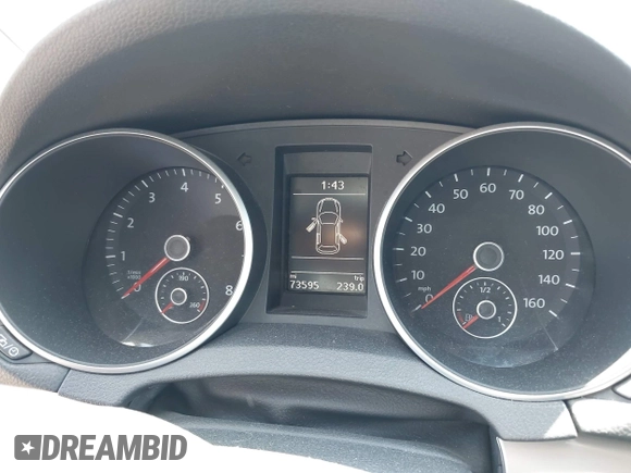 2014 Volkswagen Golf with VIN WVWDB7AJ4EW009705, listed as a IAAI auction lot 42495925 with 73,595 mi miles and . Bid and sale history available at DreamBid. Image 7.