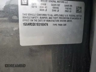 2014 Cadillac CTS Luxury RWD with VIN 1G6AR5SX1E0166474, listed as a Copart auction lot 49721625 with 112,390 mi miles and Salvage Title. Bid and sale history available at carsss.com. Image 12.