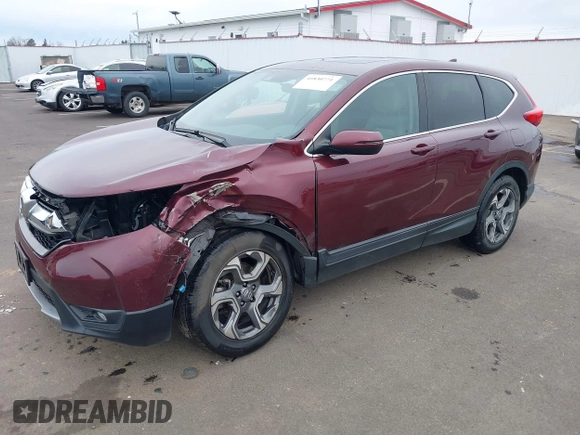 2017 Honda CR-V EX with VIN 2HKRW2H51HH664212, listed as a IAAI auction lot 41830771 with 77,377 mi miles. Bid and sale history available at carsss.com. Image 18.