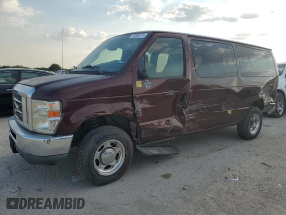 2010 Ford Econoline Wagon XL with VIN 1FMNE1BL8ADA22032, listed as a Copart auction lot 75355174 with 125,262 mi miles and Salvage Title. Bid and sale history available at carsss.com. Image 1.