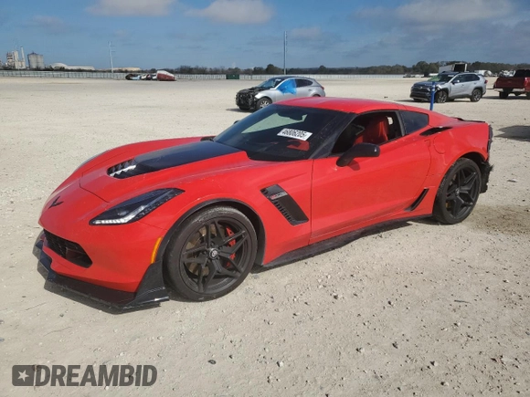 2015 Chevrolet Corvette Z06 2LZ with VIN 1G1YR2D62F5602468, listed as a Copart auction lot 46806205 with 44,169 mi miles and Salvage Title. Bid and sale history available at carsss.com. Image 1.