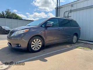 2013 Toyota Sienna XLE z VIN 5TDDK3DC1DS092365, wystawiony jako Copart lot #58743665 z przebiegiem 252 937 mil mil oraz Czysty tytuł • Clean title. Historia ofert i sprzedaży dostępna na DreamBid. Obrazek 2.