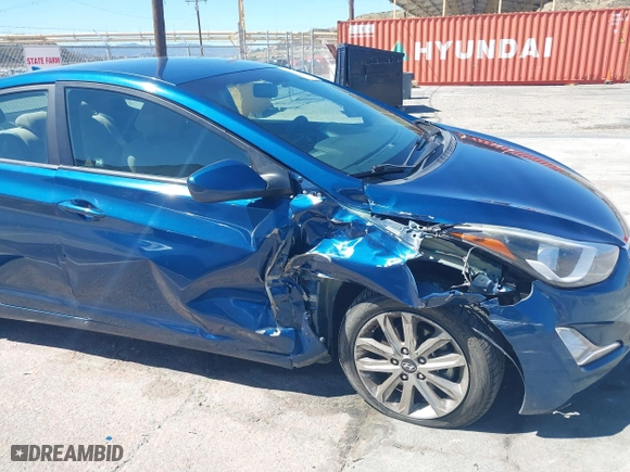 2015 Hyundai Elantra Limited with VIN KMHDH4AE8FU304086, listed as a IAAI auction lot 41830380 with 72,860 mi miles. Bid and sale history available at carsss.com. Image 6.