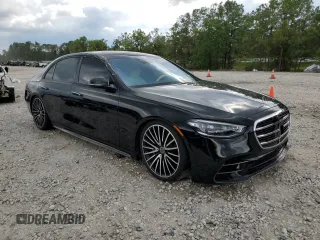 2023 Mercedes-Benz S-Class S 580 with VIN W1K6G7GB6PA210974, listed as a Copart auction lot 70876674 with 5,756 mi miles and Salvage Title. Bid and sale history available at carsss.com. Image 4.