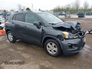2016 Chevrolet Trax LT with VIN 3GNCJLSB7GL280613, listed as a IAAI auction lot 42017159 with 74,032 mi miles. Bid and sale history available at carsss.com. Image 1.