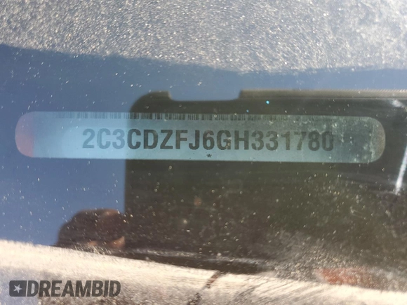 2016 Dodge Challenger R/T Scat Pack z VIN 2C3CDZFJ6GH331780, wystawiony jako Copart lot #53025175 z przebiegiem Nie podano mil oraz Nie do naprawy • Non repairable. Historia ofert i sprzedaży dostępna na DreamBid. Obrazek 12.