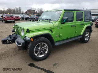 2018 Jeep Wrangler Unlimited Sahara with VIN 1C4HJXEG3JW241628, listed as a Copart auction lot 50419245 with 156,429 mi miles and Salvage Title. Bid and sale history available at carsss.com. Image 1.
