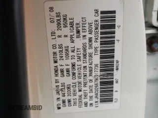 2009 Acura TSX z VIN JH4CU26679C017736, wystawiony jako Copart lot #56119635 z przebiegiem 178 600 mil mil oraz Szkoda całkowita • Salvage title. Historia ofert i sprzedaży dostępna na DreamBid. Obrazek 12.