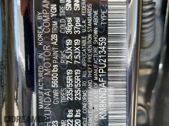 2023 Hyundai Ioniq 5 SEL z VIN KM8KNDAF1PU213459, wystawiony jako Copart lot #58250525 z przebiegiem 19 mil mil oraz Szkoda całkowita • Salvage title. Historia ofert i sprzedaży dostępna na DreamBid. Obrazek 13.
