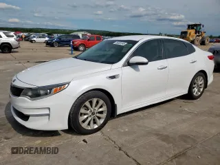 2018 Kia Optima LX with VIN 5XXGT4L33JG255308, listed as a Copart auction lot 56335145 with 101,674 mi miles and Salvage title. Bid and sale history available at DreamBid. Image 1.
