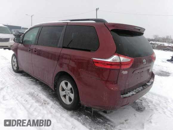 2016 Toyota Sienna LE AAS with VIN 5TDKK3DC3GS716259, listed as a IAAI auction lot 41556959 with 130,478 mi miles. Bid and sale history available at carsss.com. Image 3.