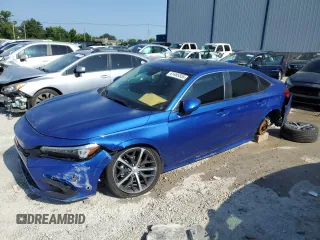 2024 Honda Civic Touring with VIN 2HGFE1F99RH333489, listed as a Copart auction lot 61485555 with 19,717 mi miles and Salvage title. Bid and sale history available at DreamBid. Image 1.