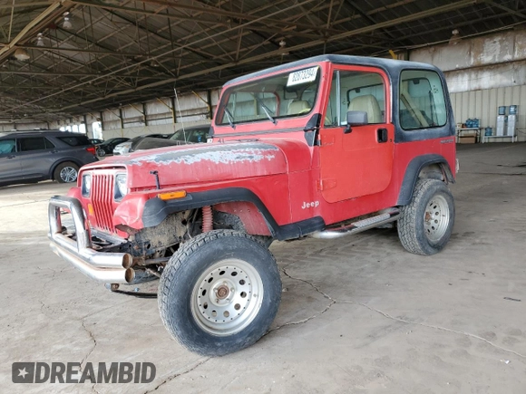 1991 Jeep Wrangler with VIN 2J4FY29S5MJ102367, listed as a Copart auction lot 82873294 with 71,908 mi miles and Salvage Title. Bid and sale history available at carsss.com. Image 1.