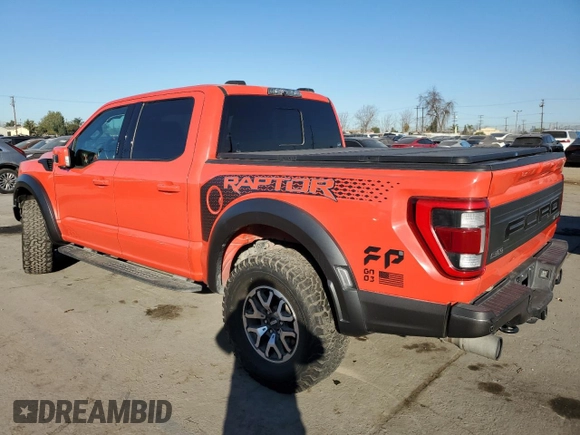 2021 Ford F-150 Raptor with VIN 1FTFW1RG0MFC28419, listed as a Copart auction lot 88366665 with 42,457 mi miles and Salvage Title. Bid and sale history available at carsss.com. Image 2.