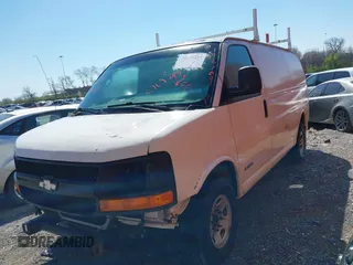 2008 Chevrolet Express Cargo Van with VIN 1GCGG25CX81172230, listed as a IAAI auction lot 41679407 with 1 mi miles. Bid and sale history available at carsss.com. Image 2.