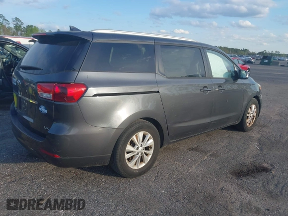 2016 Kia Sedona LX with VIN KNDMB5C10G6084583, listed as a IAAI auction lot 41744644 with 1 mi miles. Bid and sale history available at carsss.com. Image 4.