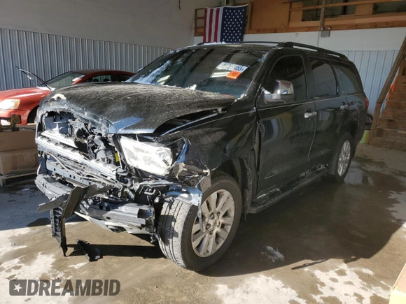2016 Toyota Sequoia Platinum with VIN 5TDDW5G17GS129498, listed as a Copart auction lot 89099455 with 0 mi miles and Salvage Title. Bid and sale history available at carsss.com. Image 1.