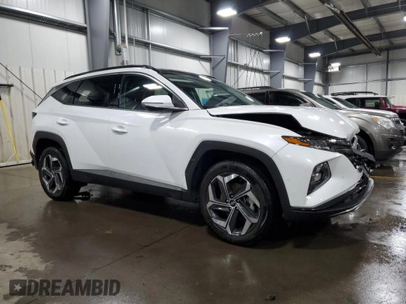 2022 Hyundai Tucson Limited with VIN 5NMJECAE1NH014076, listed as a Copart auction lot 50549165 with 25,652 mi miles and Salvage Title. Bid and sale history available at carsss.com. Image 4.