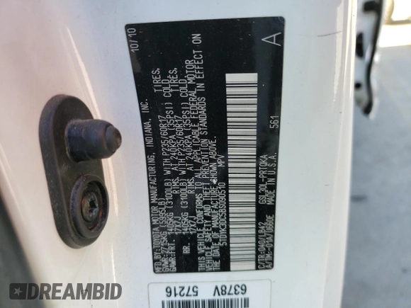 2011 Toyota Sienna XLE AAS with VIN 5TDYK3DC5BS090510, listed as a Copart auction lot 49671925 with 299,397 mi miles and Salvage Title. Bid and sale history available at carsss.com. Image 13.