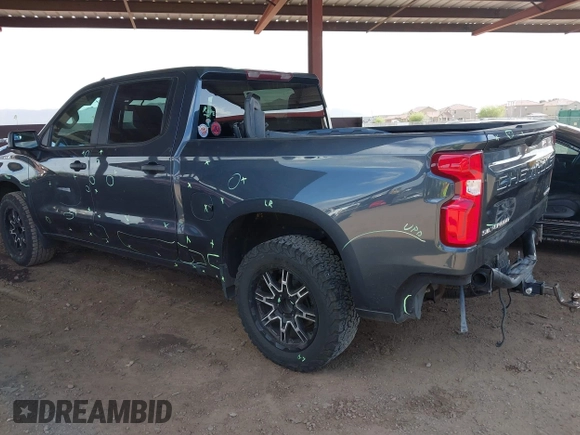 2021 Chevrolet Silverado 1500 Custom with VIN 1GCPWBEK4MZ240950, listed as a IAAI auction lot 41934030 with 109,372 mi miles and . Bid and sale history available at DreamBid. Image 3.