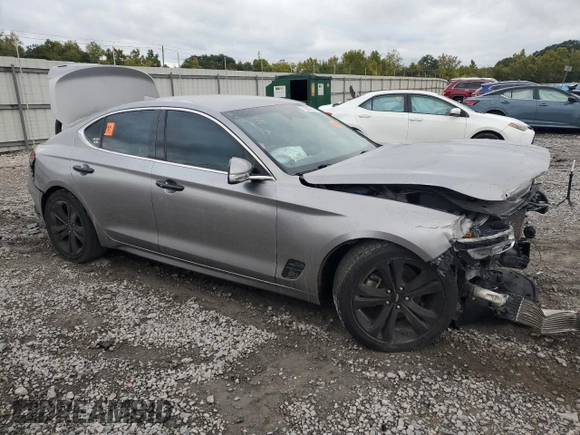 2022 Genesis G70 2.0T with VIN KMTG34TA2NU093249, listed as a Copart auction lot 73362604 with 55,844 mi miles and Salvage Title. Bid and sale history available at carsss.com. Image 4.