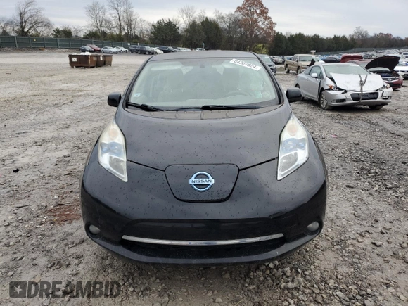 2011 Nissan LEAF SL with VIN JN1AZ0CPXBT005987, listed as a Copart auction lot 84307824 with 154,839 mi miles and Salvage Title. Bid and sale history available at carsss.com. Image 5.