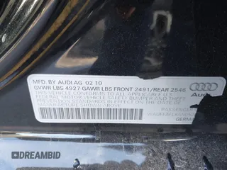 2010 Audi A4 Premium Plus с VIN WAUFFAFL8AN052025, выставлен на аукционе IAAI как лот 41108711 с пробегом Не указан миль и . История ставок и продаж доступна на DreamBid. Изображение 9.