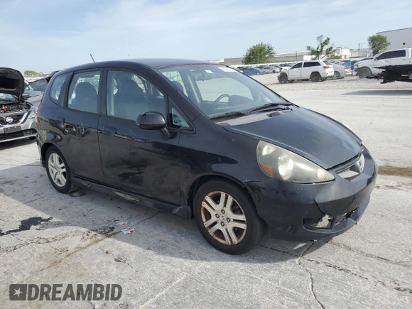 2007 Honda Fit Sport with VIN JHMGD386X7S063746, listed as a Copart auction lot 50055544 with 145,191 mi miles and Salvage Title. Bid and sale history available at carsss.com. Image 4.