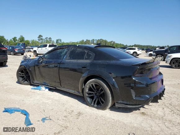 2020 Dodge Charger Scat Pack with VIN 2C3CDXGJ5LH184364, listed as a Copart auction lot 50805845 with 87,595 mi miles and Salvage Title. Bid and sale history available at carsss.com. Image 2.