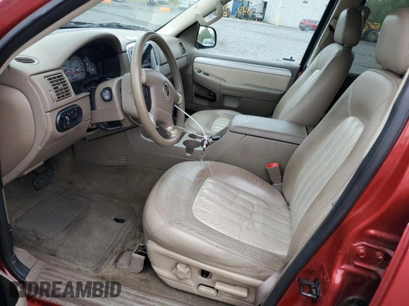 2002 Mercury Mountaineer z VIN 4M2ZU86W82UJ34069, wystawiony jako Copart lot #55499815 z przebiegiem 157 492 mil mil oraz Szkody całkowita. Historia ofert i sprzedaży dostępna na DreamBid. Obrazek 7.