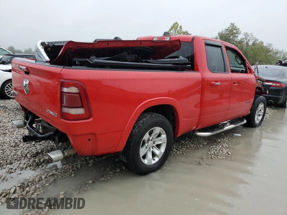 2020 Ram 1500 Laramie with VIN 1C6SRFDT1LN253803, listed as a Copart auction lot 72402214 with 62,351 mi miles and Salvage Title. Bid and sale history available at carsss.com. Image 3.