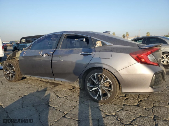 2019 Honda Civic Si Sedan with VIN 2HGFC1E50KH705618, listed as a Copart auction lot 83676654 with 58,775 mi miles and Salvage Title. Bid and sale history available at carsss.com. Image 2.