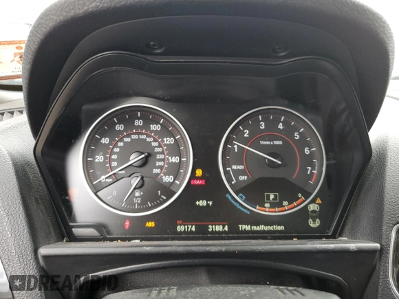 2016 BMW 2 Series 228i xDrive with VIN WBA1L9C58GV325254, listed as a Copart auction lot 74321854 with 69,174 mi miles and Salvage Title. Bid and sale history available at carsss.com. Image 9.